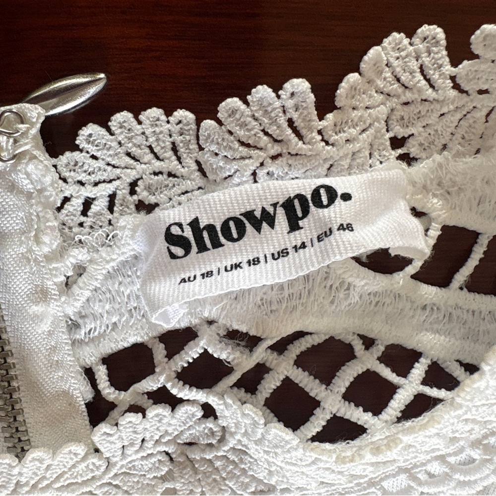 Showpo White Crochet Mini Dress - Picture 11 of 11